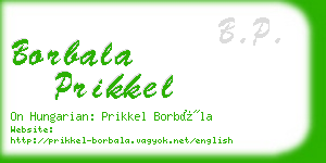 borbala prikkel business card